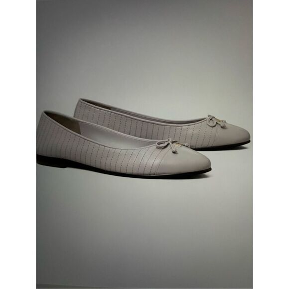 NWT Tory Burch Cap-Toe Quilted Ballet Flats - Picture 1 of 7